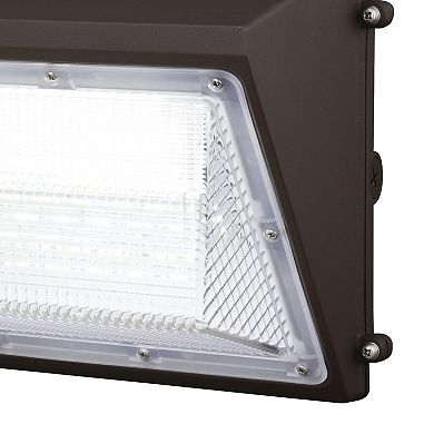 Ray Aluminum Integrated LED Bronze Dusk to Dawn Outdoor Security Flood Light Bright 1500 Lumens