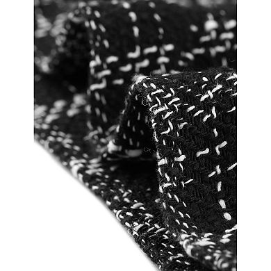 Women's Elegant Vintage Button Round Neck Sleeveless A-line Plaid Dress