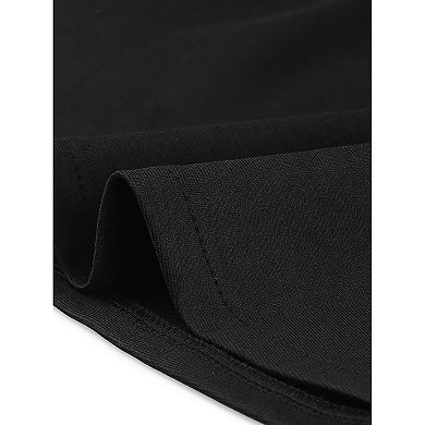 Midi Skirt For Women's High Waist Elegant Button Decor Stretch Mermaid Skirts