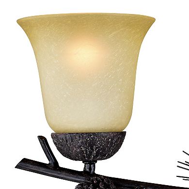 Sierra Bronze Rustic Pinecone Bathroom Vanity Wall Light Fixture