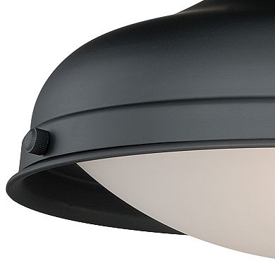 Keenan 12.25-in W Bronze Farmhouse Barn Dome Semi Flush Mount Ceiling Light