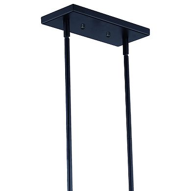 Oslo 5L Black Urban Loft Linear Chandelier Island Pendant Light Fixture