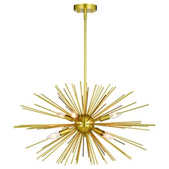 Nikko 6L Starburst Gold Mid-Century Modern Pendant Light