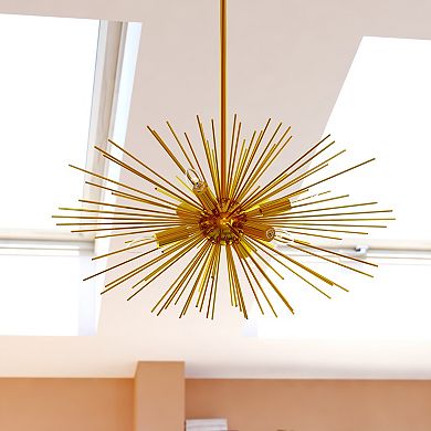 Nikko 6L Starburst Gold Mid-Century Modern Pendant Light