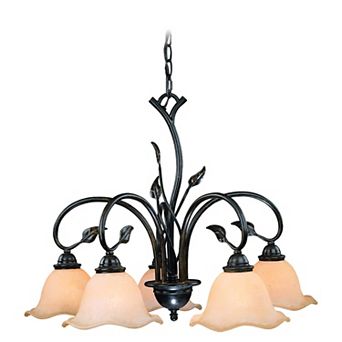 Vine Dark Oil Shale Rustic Chandelier Light Fixture