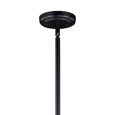 Kassidy 4L Black Industrial Linear Teardrop Chandelier Island Pendant Light Fixture Clear Glass
