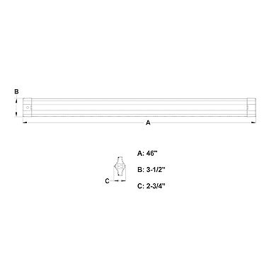 Mercer 46-in W Integrated LED Silver Linkable Plug-in Utility Shop Light