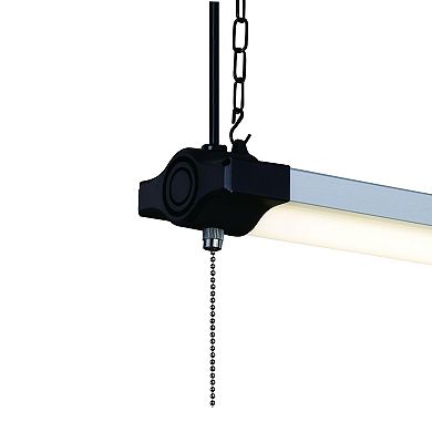 Mercer 46-in W Integrated LED Silver Linkable Plug-in Utility Shop Light