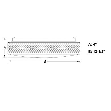 Anson 13.5-in W Integrated LED Black Mesh Flush Mount Ceiling Light Fixture White Shade