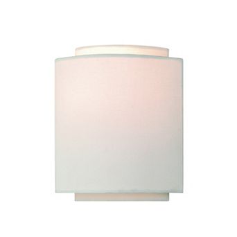 Burnaby 1 Light Gold Mid-Century Modern Flush Wall Sconce White Linen