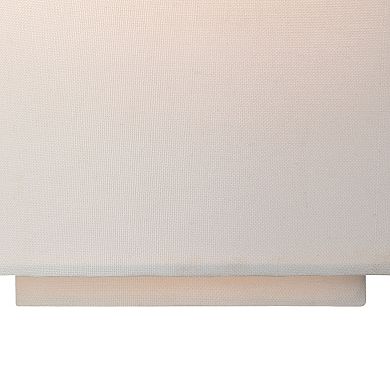 Burnaby 1 Light Gold Mid-Century Modern Flush Wall Sconce White Linen