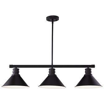 Akron 3L Bronze Farmhouse Linear Chandelier Island Pendant Fixture Pool Table Light