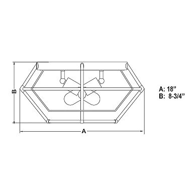 Bartlett 18-in W Bronze Industrial Cage Flush Mount Ceiling Light Fixture