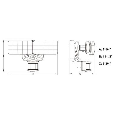 Merill White Integrated LED Motion Sensor Dusk to Dawn Outdoor Security Flood Light