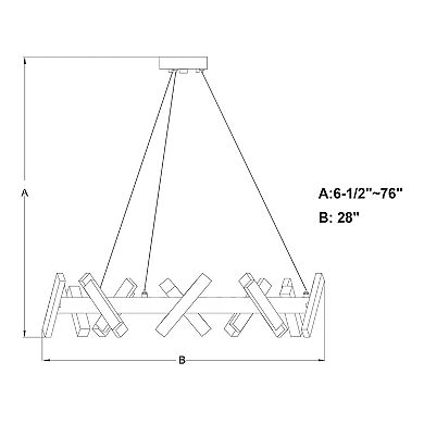 Wells 5 Light Matte Black Contemporary Wheel Chandelier