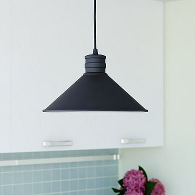 Akron 1L Bronze Metal Industrial MCM Cone Pendant Hanging Ceiling Light