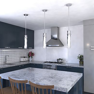 Vilo Satin Nickel Mini Pendant Ceiling Light White Glass