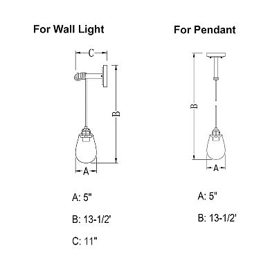 Kassidy Black and Brass Industrial Teardrop Mini Pendant Ceiling Light Clear Glass