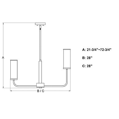 Glencoe 6 Light Matte Black Multi-Level Chandelier Clear Crackle Glass