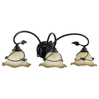 Vine Dark Oil Shale Rustic Bathroom Vanity Wall Light Fixture