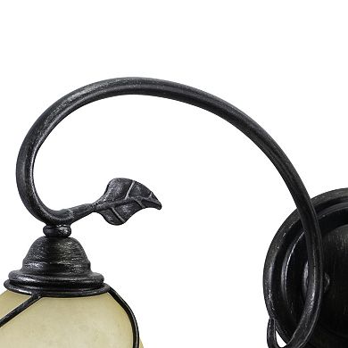 Vine Dark Oil Shale Rustic Bathroom Vanity Wall Light Fixture