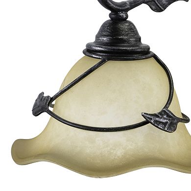 Vine Dark Oil Shale Rustic Bathroom Vanity Wall Light Fixture