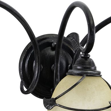 Vine Dark Oil Shale Rustic Bathroom Vanity Wall Light Fixture
