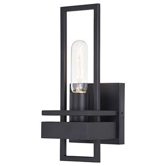 Marquis 1 Light Matte Black Contemporary Wall Sconce