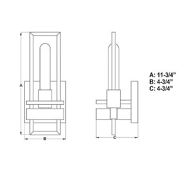 Marquis 1 Light Matte Black Contemporary Wall Sconce