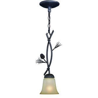 Sierra Bronze Rustic Pinecone Mini Pendant Ceiling Light