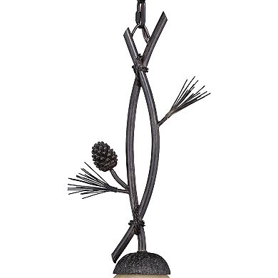 Sierra Bronze Rustic Pinecone Mini Pendant Ceiling Light
