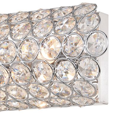 Erin 4 Light Halogen Chrome Glam Crystal Bathroom Vanity Fixture