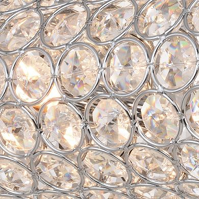 Erin 4 Light Halogen Chrome Glam Crystal Bathroom Vanity Fixture