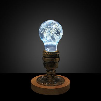 EP LIGHT 6.3" Blue Hydrangea Vintage Lamp