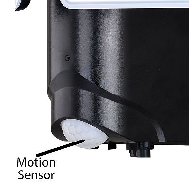 Sodo Plug-In Black Integrated LED Motion Sensor Dusk to Dawn Outdoor Security Flood Light
