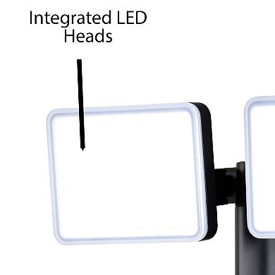 Sodo Plug-In Black Integrated LED Motion Sensor Dusk to Dawn Outdoor Security Flood Light