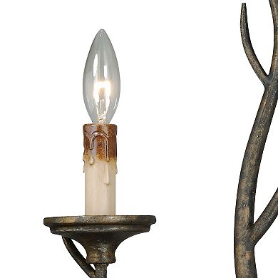 Monterey 2 Light Bronze Rustic Branch Candle Wall Sconce
