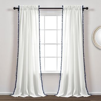 Lush Decor Pom Pom Window Curtain
