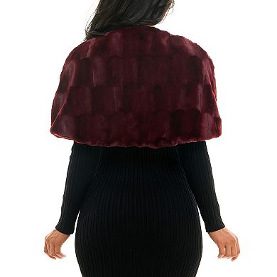 Women's Nina Leonard Faux Fur Caplet