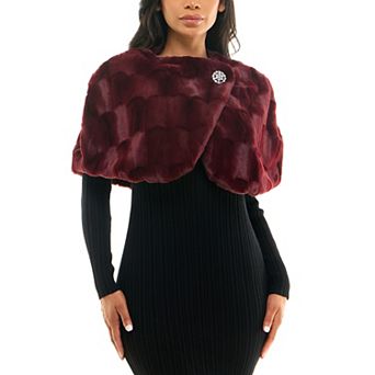 Women's Nina Leonard Faux Fur Gradient Design Caplet