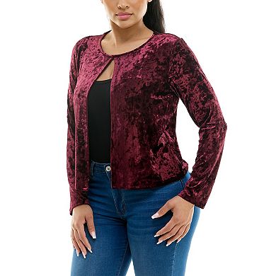 Women's Nina Leonard Crushed Velvet Bolero