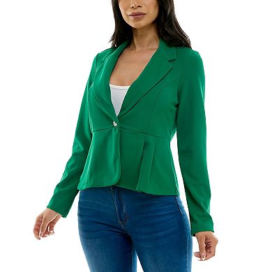 Women's Nina Leonard Button Collared Blazer