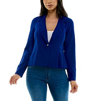 Women's Nina Leonard Button Collared Blazer