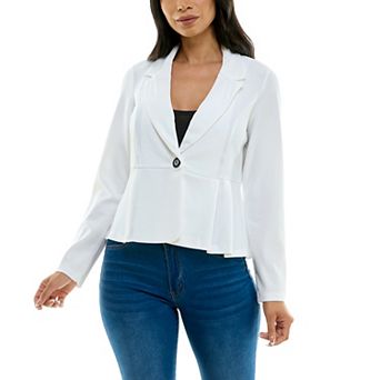 Women's Nina Leonard Button Collared Blazer