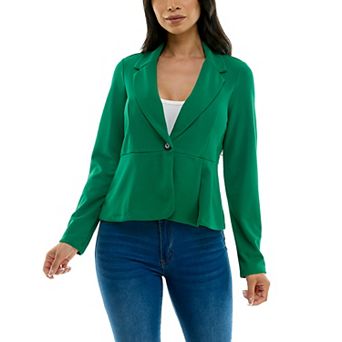 Women's Nina Leonard Button Collared Blazer