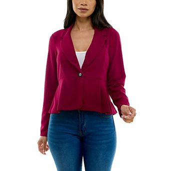 Women's Nina Leonard Button Collared Blazer