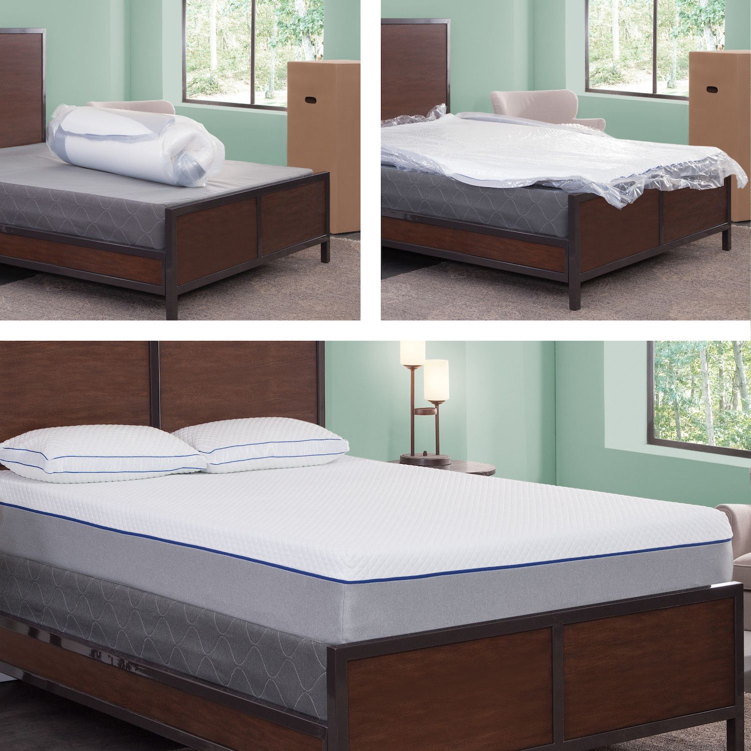 Dream Serenity Ecozone 2in Memory Foam Mattress Topper In Green