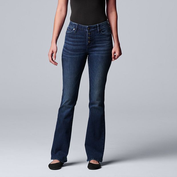 Women's SIMPLY VERA WANG Luxury Bootcut Jeans