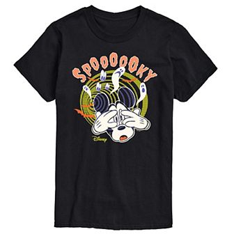 Disney's Big & Tall Mickey Spooky Glow Graphic Tee