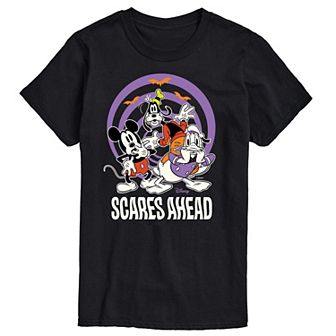 Disney's Big & Tall Mickey Mouse & Friends Scares Ahead Glow Graphic Tee